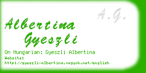 albertina gyeszli business card